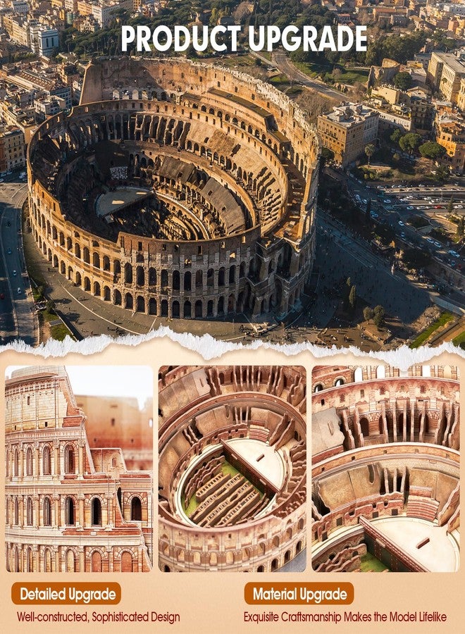 CubicFun 3D Puzzles for Adults Kids New Version Italy Rome Colosseum Jigsaw Puzzle DIY Building Model Kit Easter Gift for Boys Girls Age 10+, 163 Pieces Puzzles for Kids Ages 8-10 - Image 3
